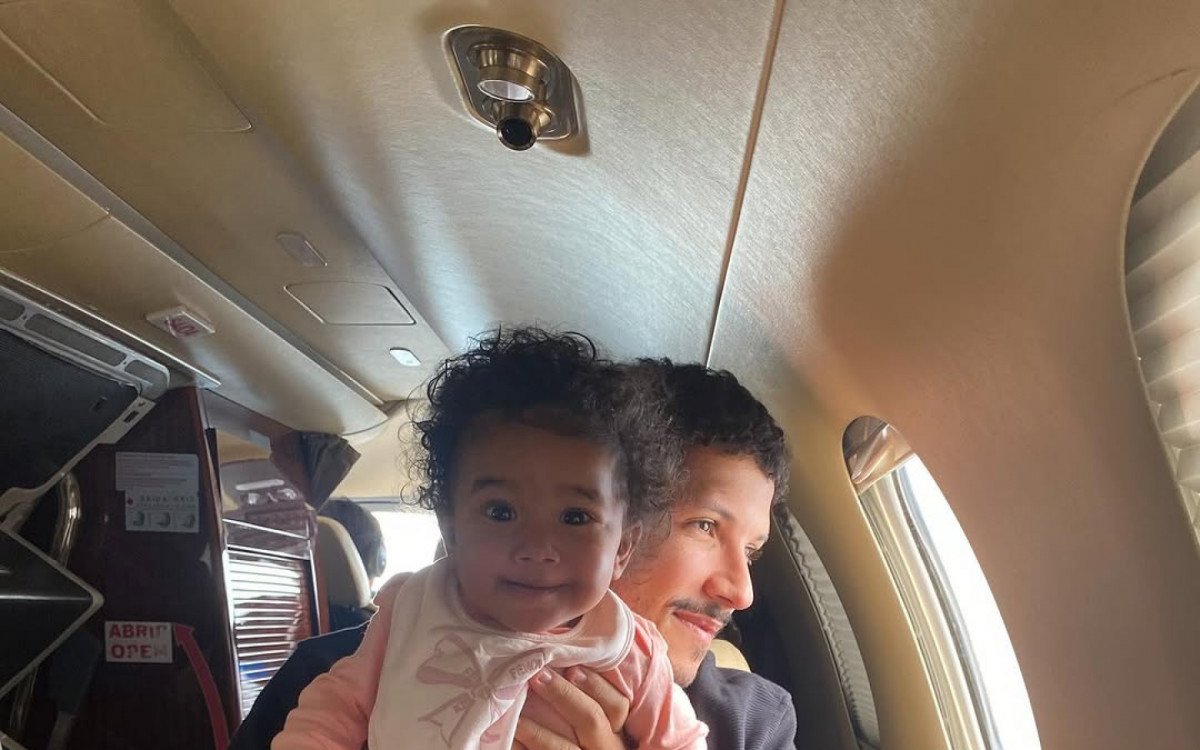 Yuri Lima e a filha, Nala