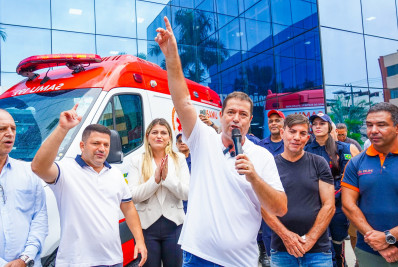 Meriti recebe três novas ambulâncias para renovar frota e ampliar serviços do SAMU