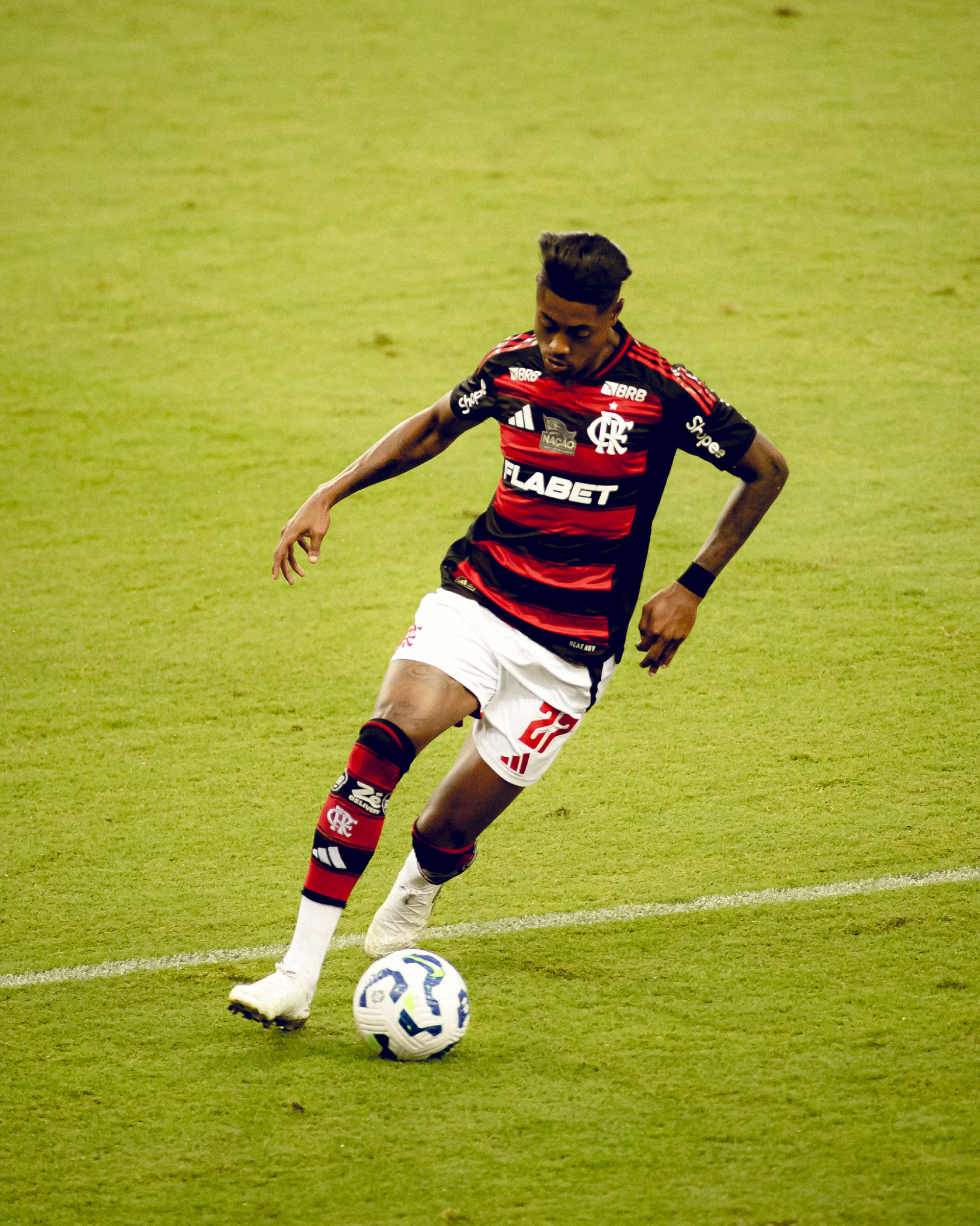 Bruno Henrique no jogo entre Flamengo e Juventude - Adriano Fontes/Flamengo
