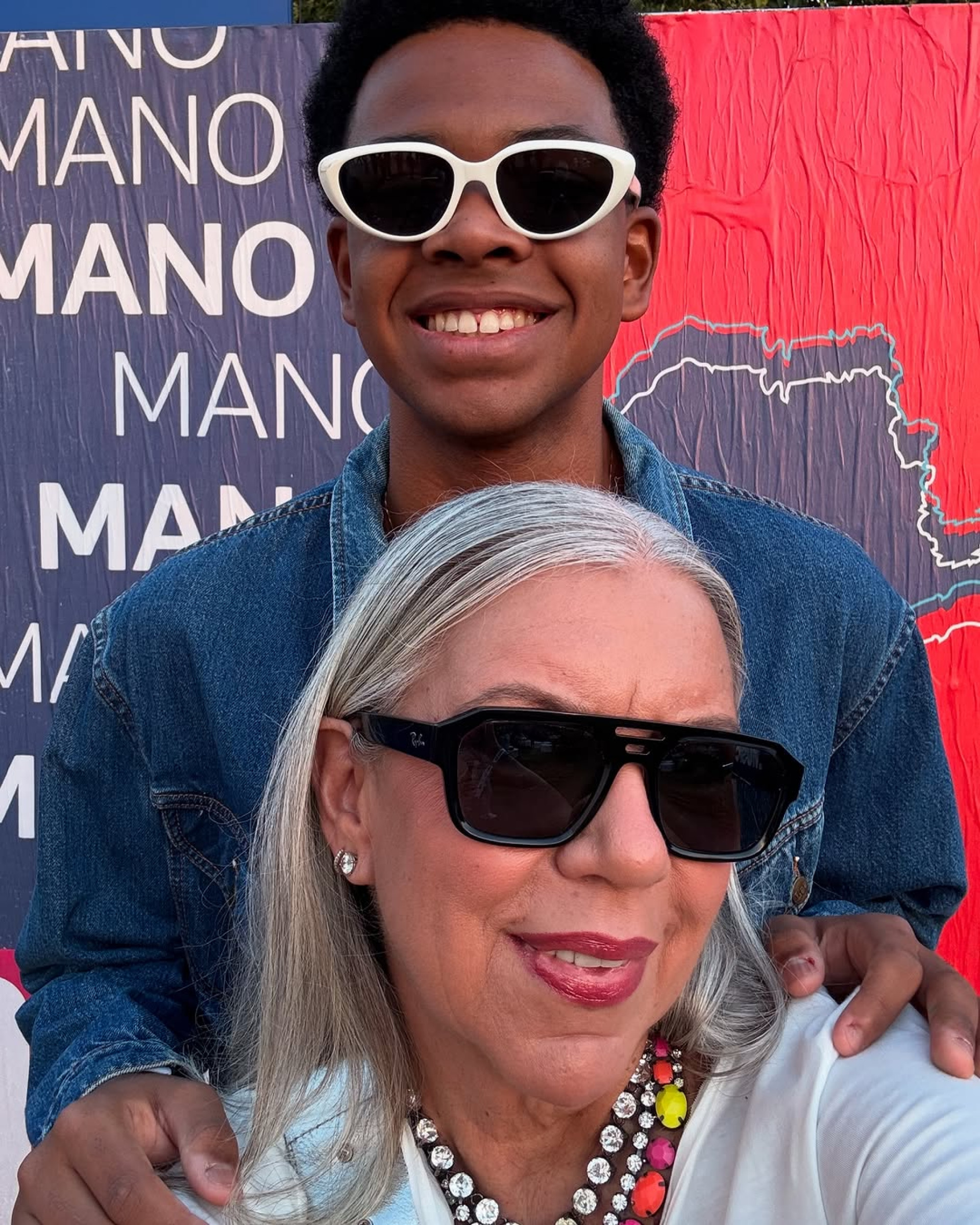 Astrid Fontenelle com o filho, Gabriel, de 16 anos  - Reprodução/Instagram 