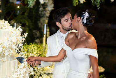Jakelyne Oliveira exibe segundo vestido de noiva em fotos inéditas do casamento com Mariano