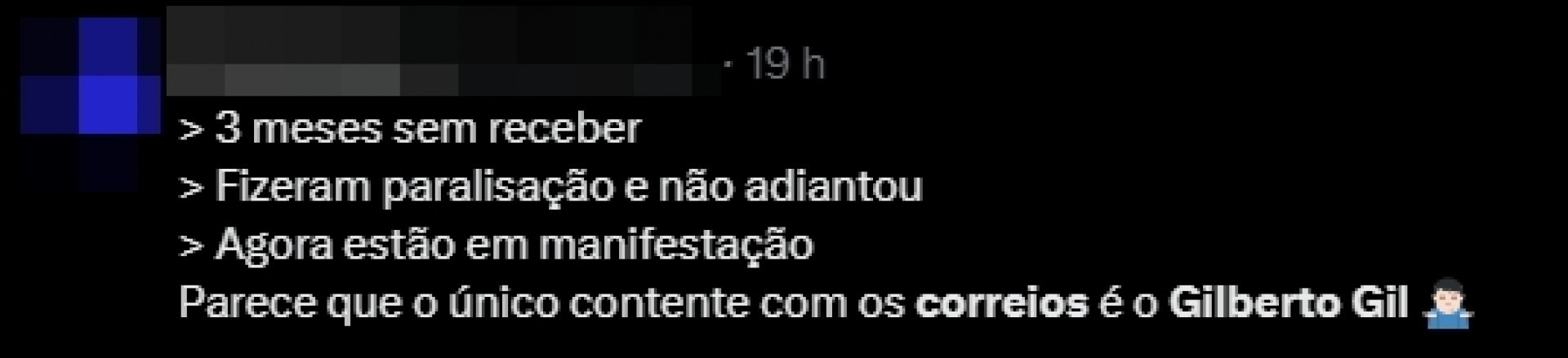 Print tirado da rede social X - Reprodução/X