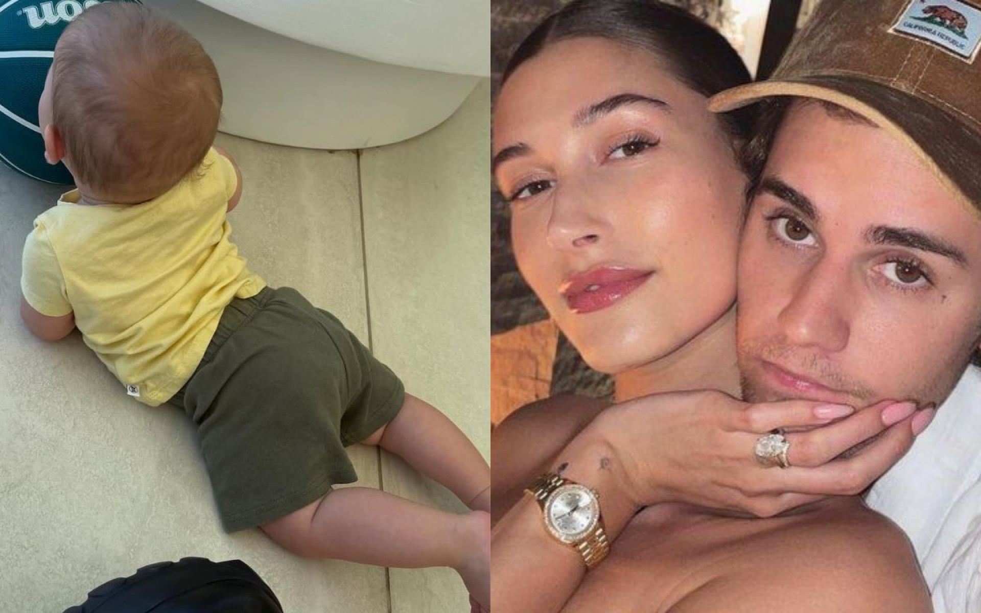 Jack Blues, de 7 meses, é filho de Justin Bieber e Hailey Bieber - Reprodução / Instagram