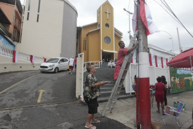 Igreja Matriz São Jorge, em Quintino, realiza ajustes finais para festa em homenagem ao Santo