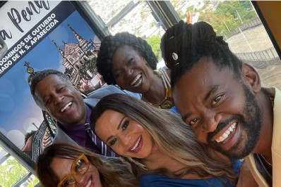 Elenco de 'Volta por Cima' celebra reta final das gravações em clima de alegria