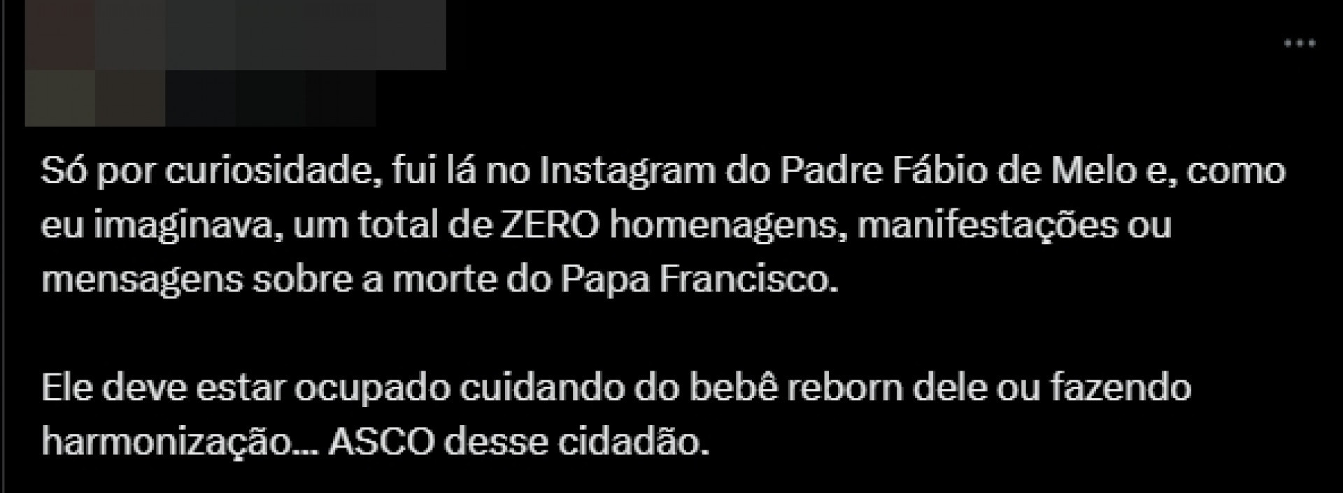 Print tirado da X, antigo Twitter - Reprodução/X