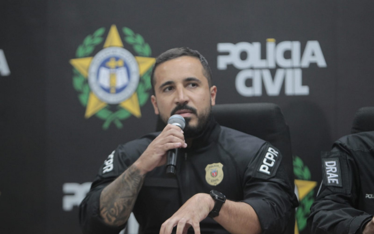 Delegado Victor Loureiro, da Polícia Civil do Paraná, diz que líder do esquema foi descoberto em 2024