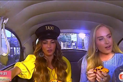 Angélica e Patrícia Poeta surpreendem ao chegar de Fusca amarelo no 'Encontro'