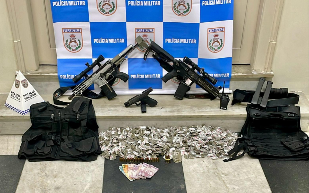 Material apreendido pelos militares na região - Divulgação / Pmerj