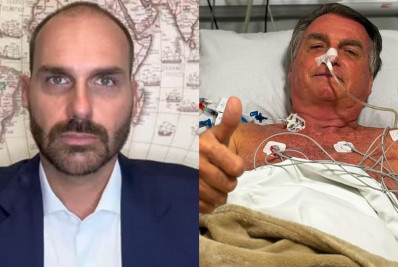 Eduardo Bolsonaro defende pai após entrevista ao SBT dentro da UTI