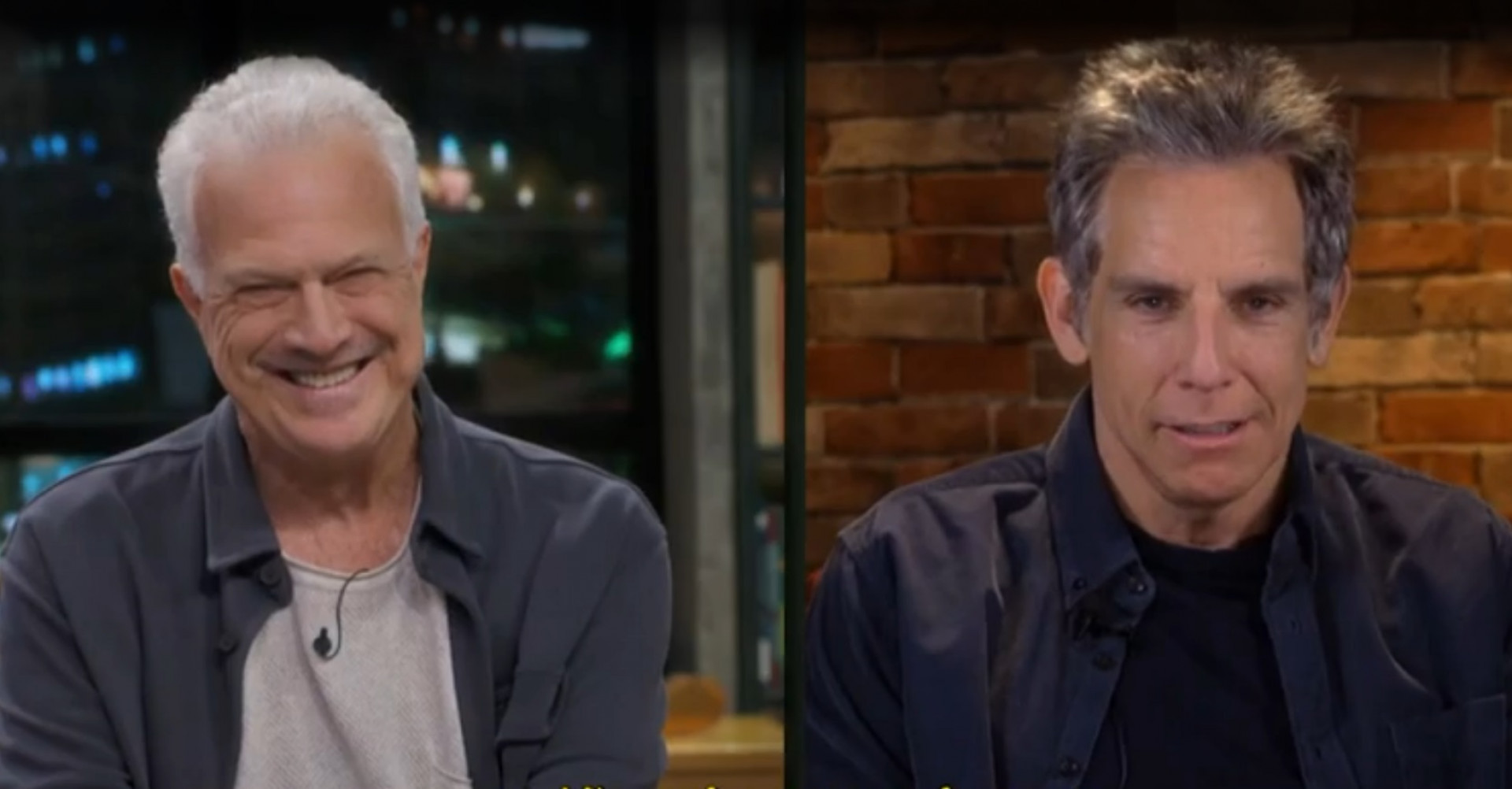 Ben Stiller durante o 'Conversa com Bial' - Reprodução de vídeo