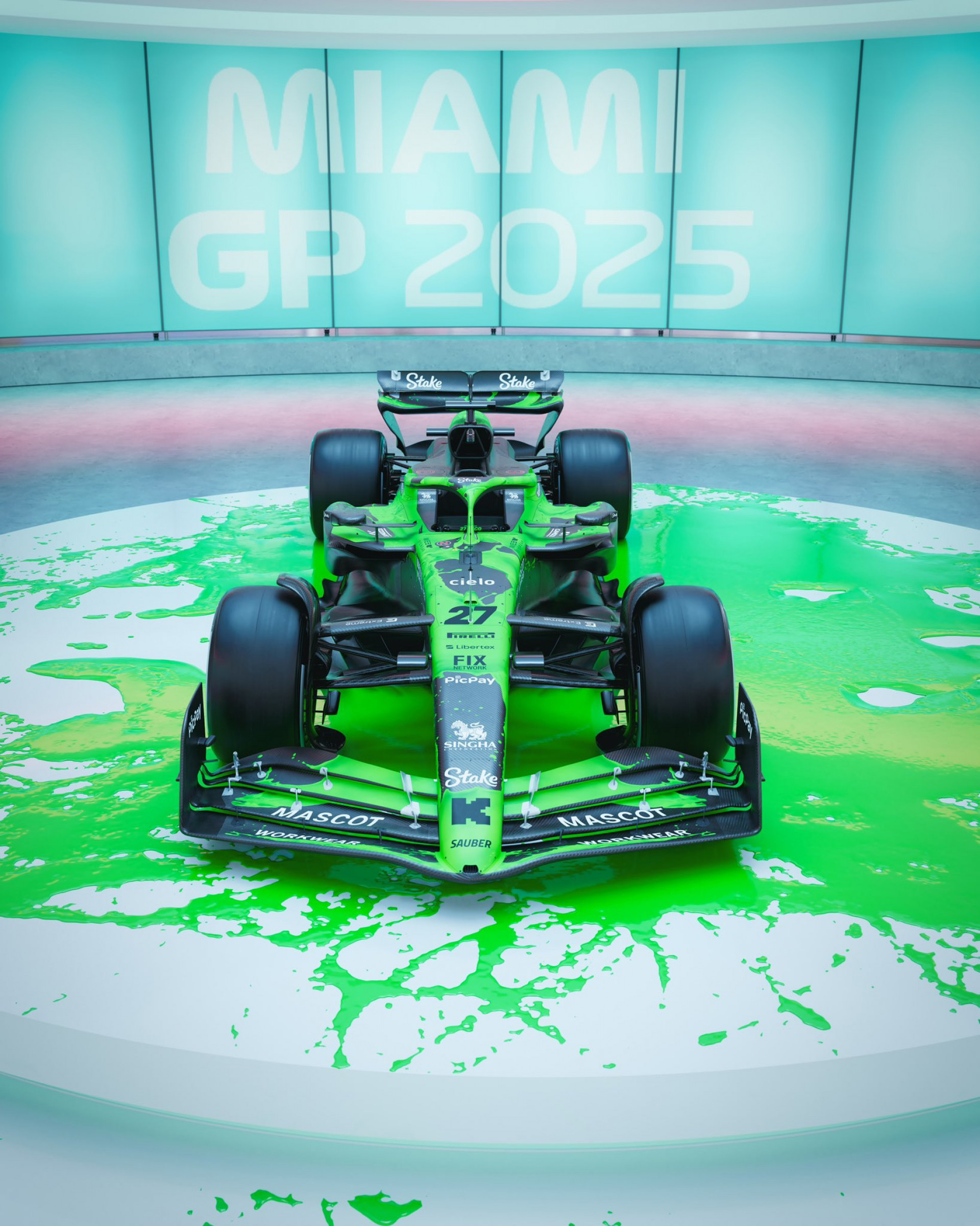 Sauber apresentou a pintura especial que usará no GP de Miami de Fórmula 1