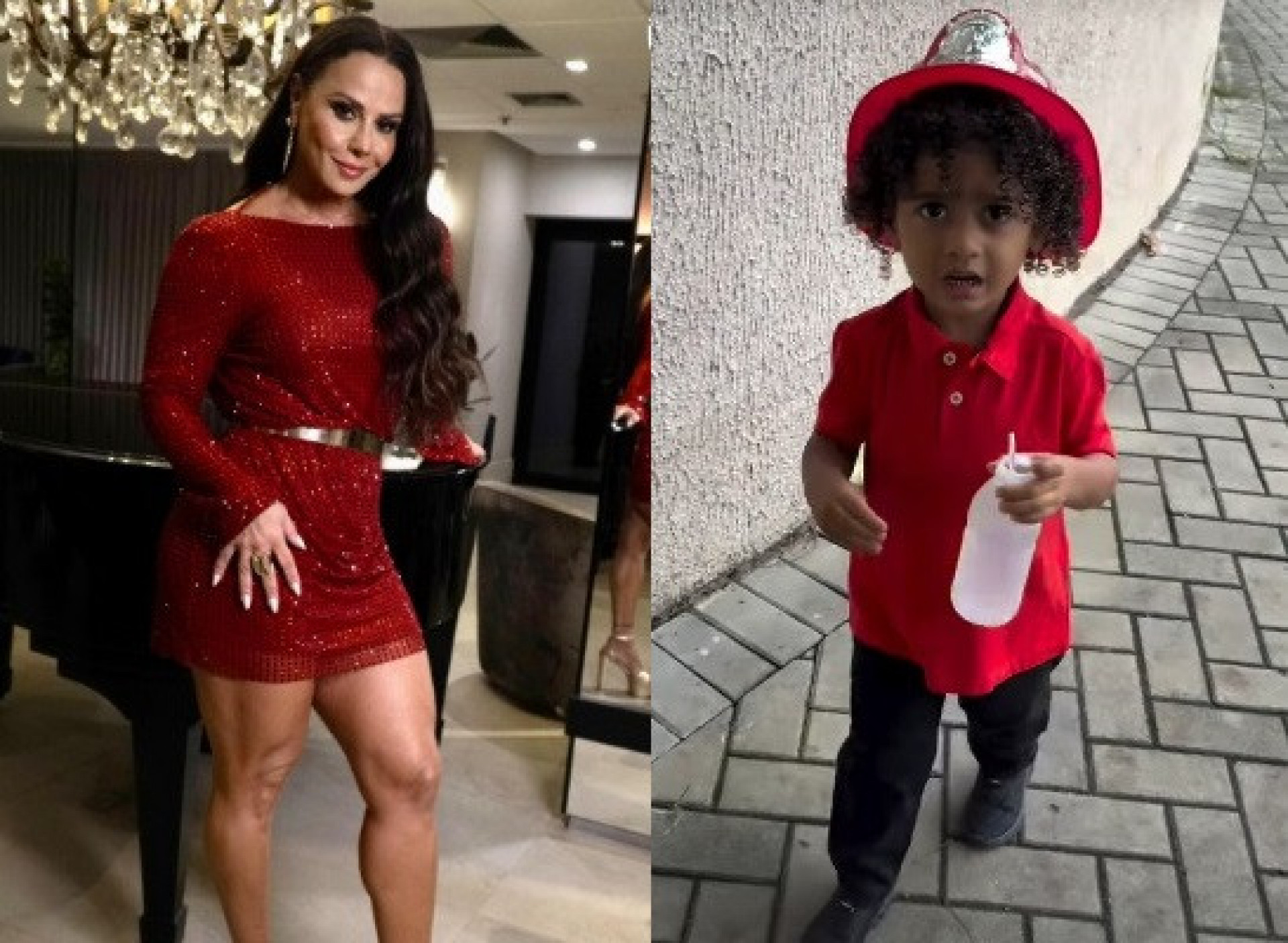 Viviane Araújo gravou vídeo enquanto levava o filho para creche - Reprodução/Instagram