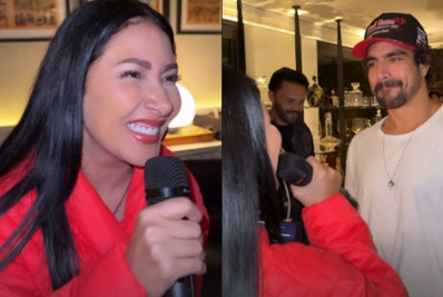 Rolou? Simaria e Caio Castro flertam em festa de Carlinhos Maia