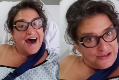 Grace Gianoukas sofre acidente e cancela agenda: 'Rompi os ligamentos'