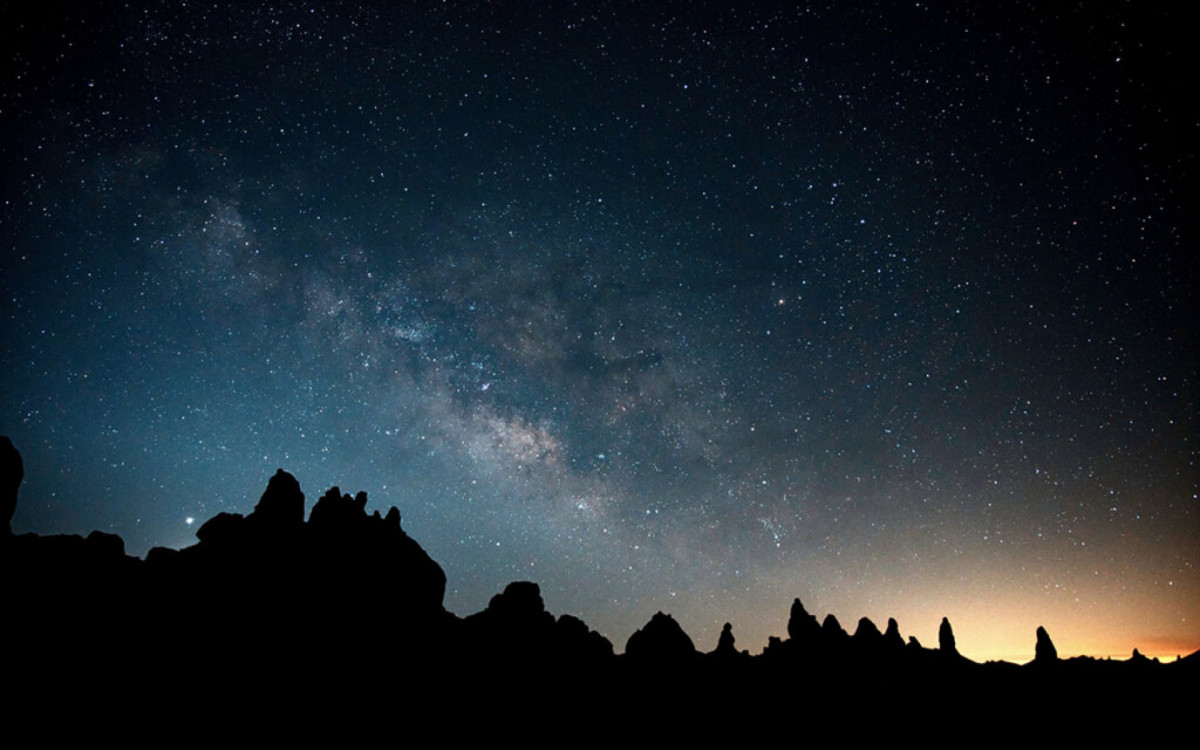 The beautiful sky full of stars over Trona, CA