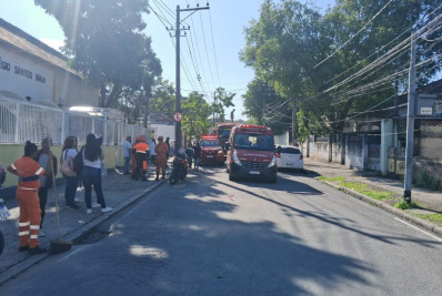 Homem fica gravemente ferido em acidente entre ônibus e moto em Campo Grande
