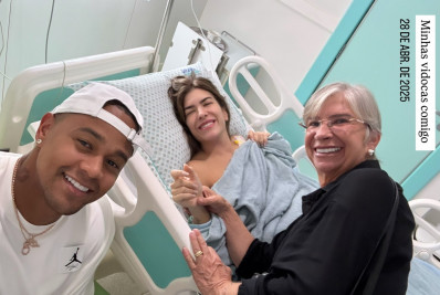 Lore Improta passa por cirurgia e recebe cuidados especiais de Léo Santana: 'Me deu banho'