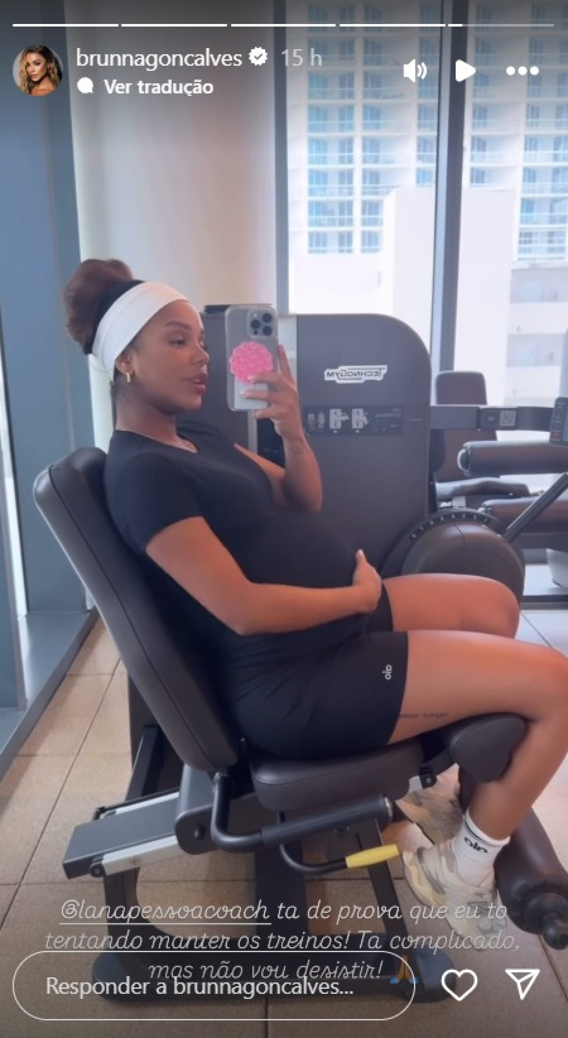 Brunna Gonçalves mostra tentativa de rotina de treinos  - Reprodução Instagram