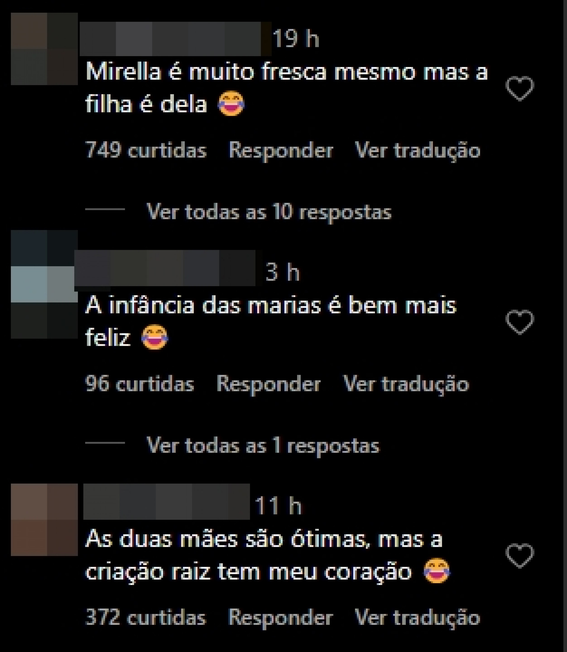 Prints tirados de páginas do Instagram - Reprodução/Instagram