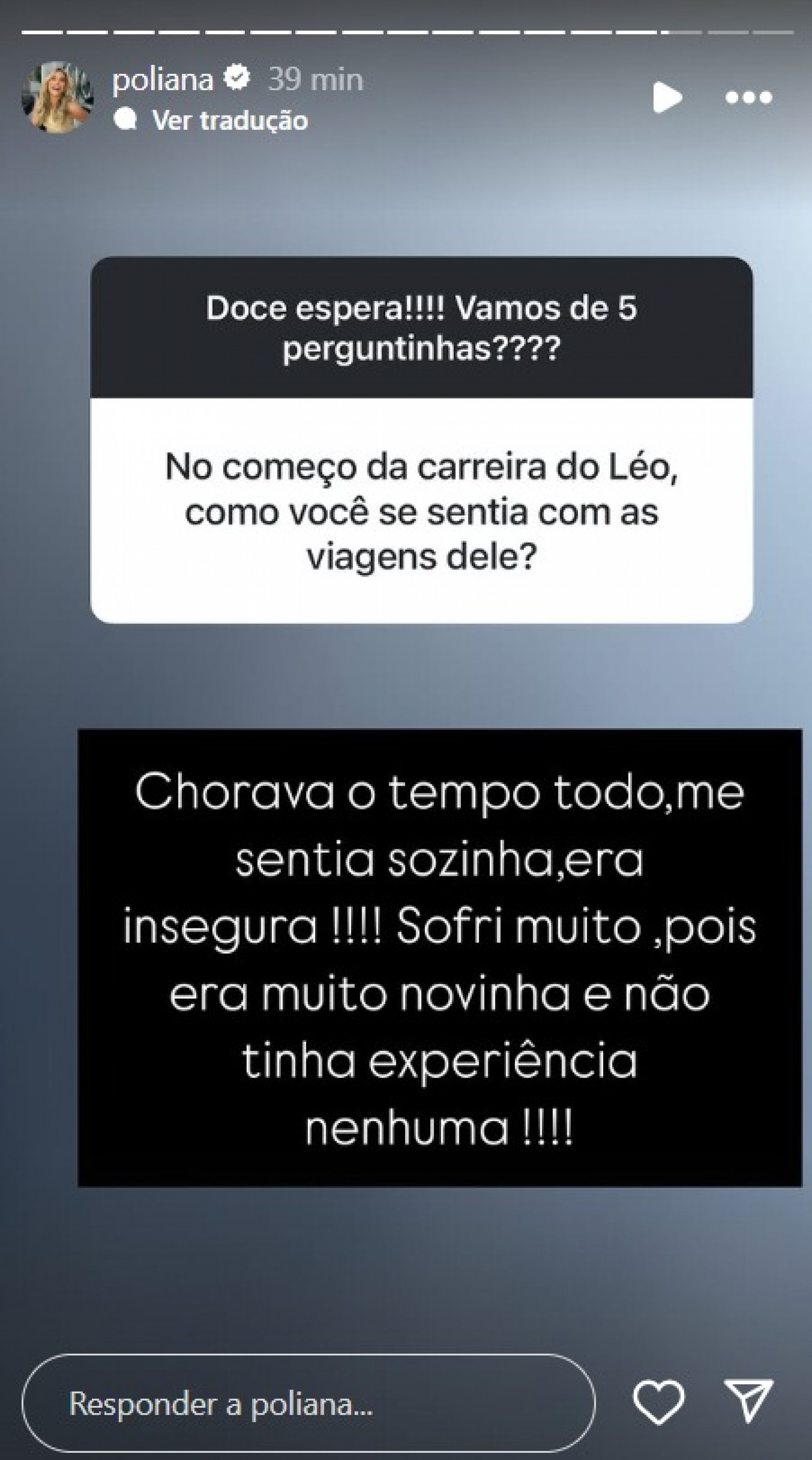 Poliana Rocha contou como se sentia com as viagens de Leonardo - Reprodução Instagram