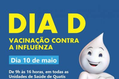 Dia D de vacinação contra a Influenza acontece no próximo sábado em Quatis