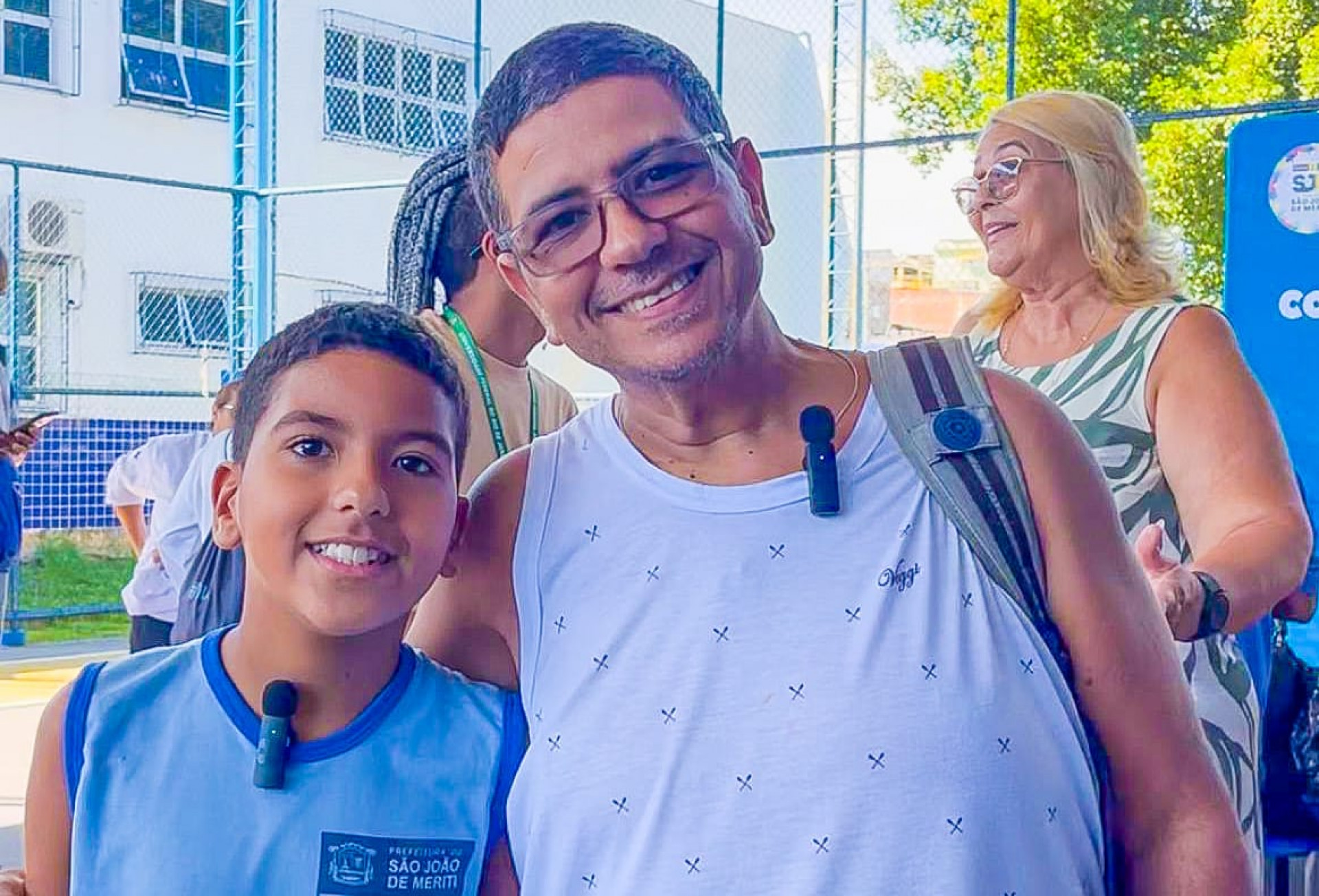 Elizeu Isac Leal, respons&aacute;vel por um aluno da Escola Municipal Iracema Campos Fernandes  - Elias Nic&aacute;cio/ PMSJM