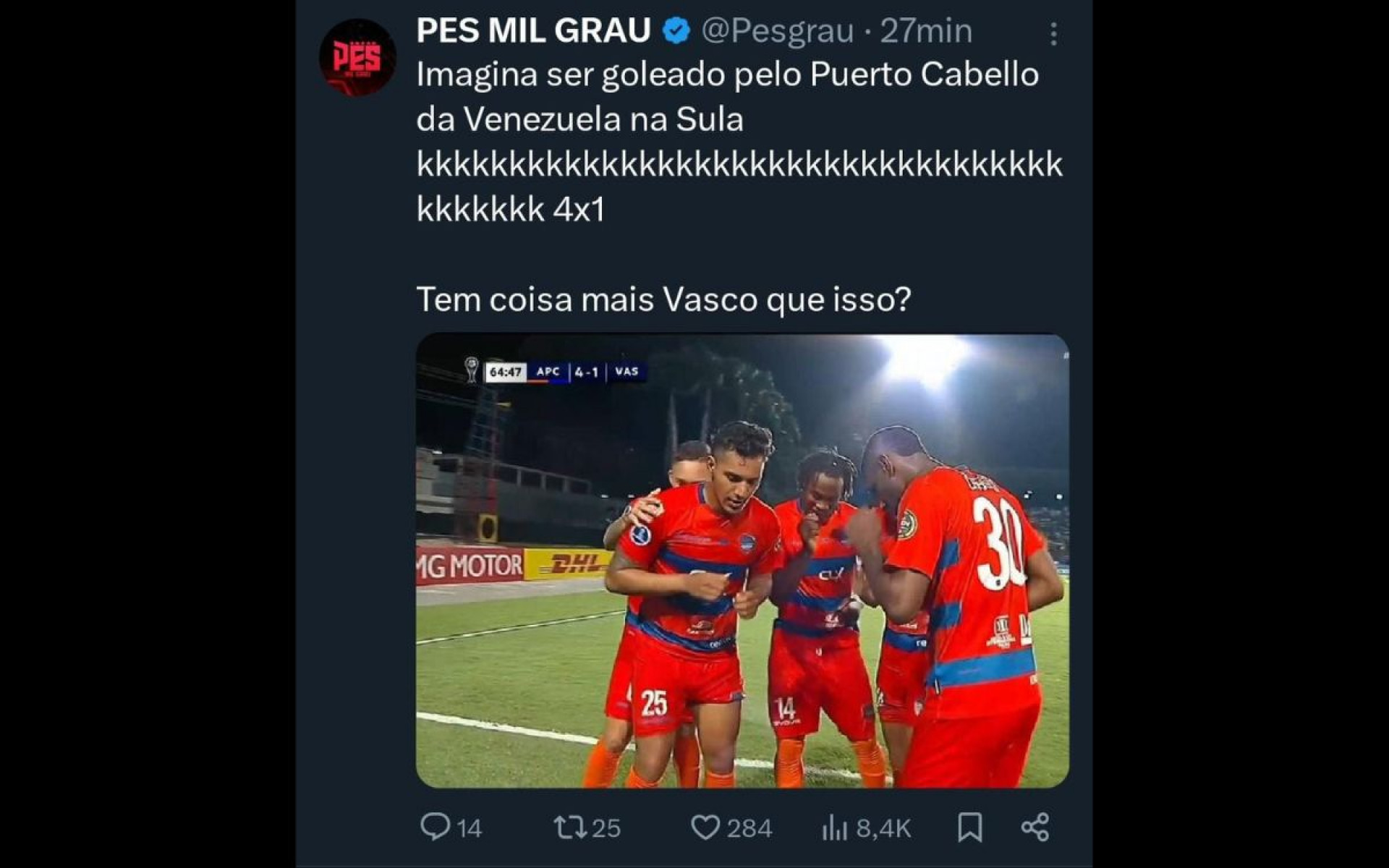 Internet não perdoou vexame do Vasco na Venezuela - Reprodução / Internet