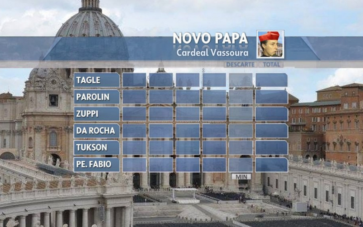 Processo de eleição do novo papa rendeu memes com as notas do Carnaval