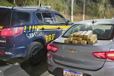 PRF apreende carregamento com 15 de kg de maconha na BR-040