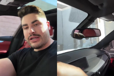 Lucas Souza tem vidro do carro quebrado em tentativa de roubo