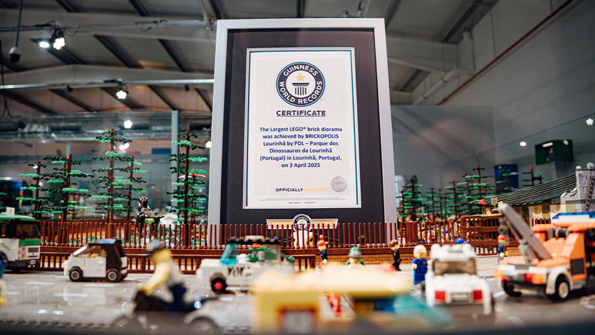 Exposição ganhou o recorde de maior diorama com peças de Lego do mundo - Reprodução/Guinness Book