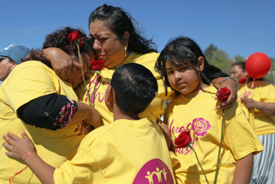 Famílias separadas pela migração protestam no Dia das Mães no México
