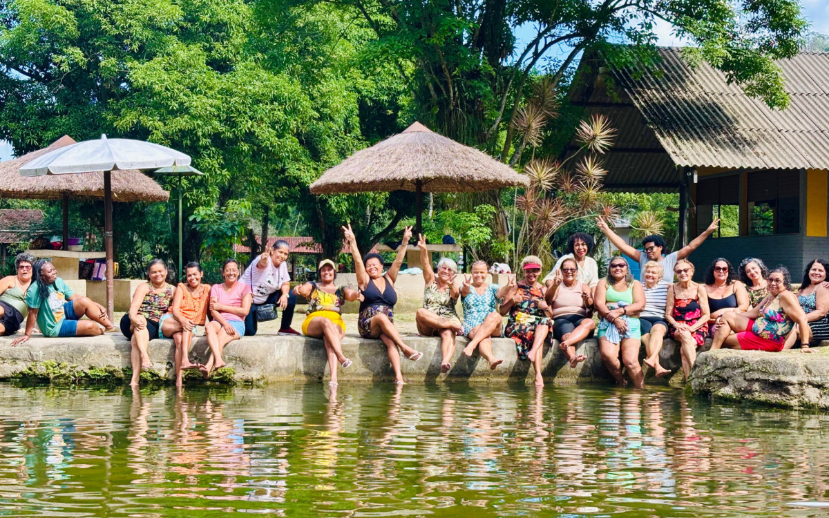 Durante o passeio, as mulheres participaram de diversas atividades no sítio