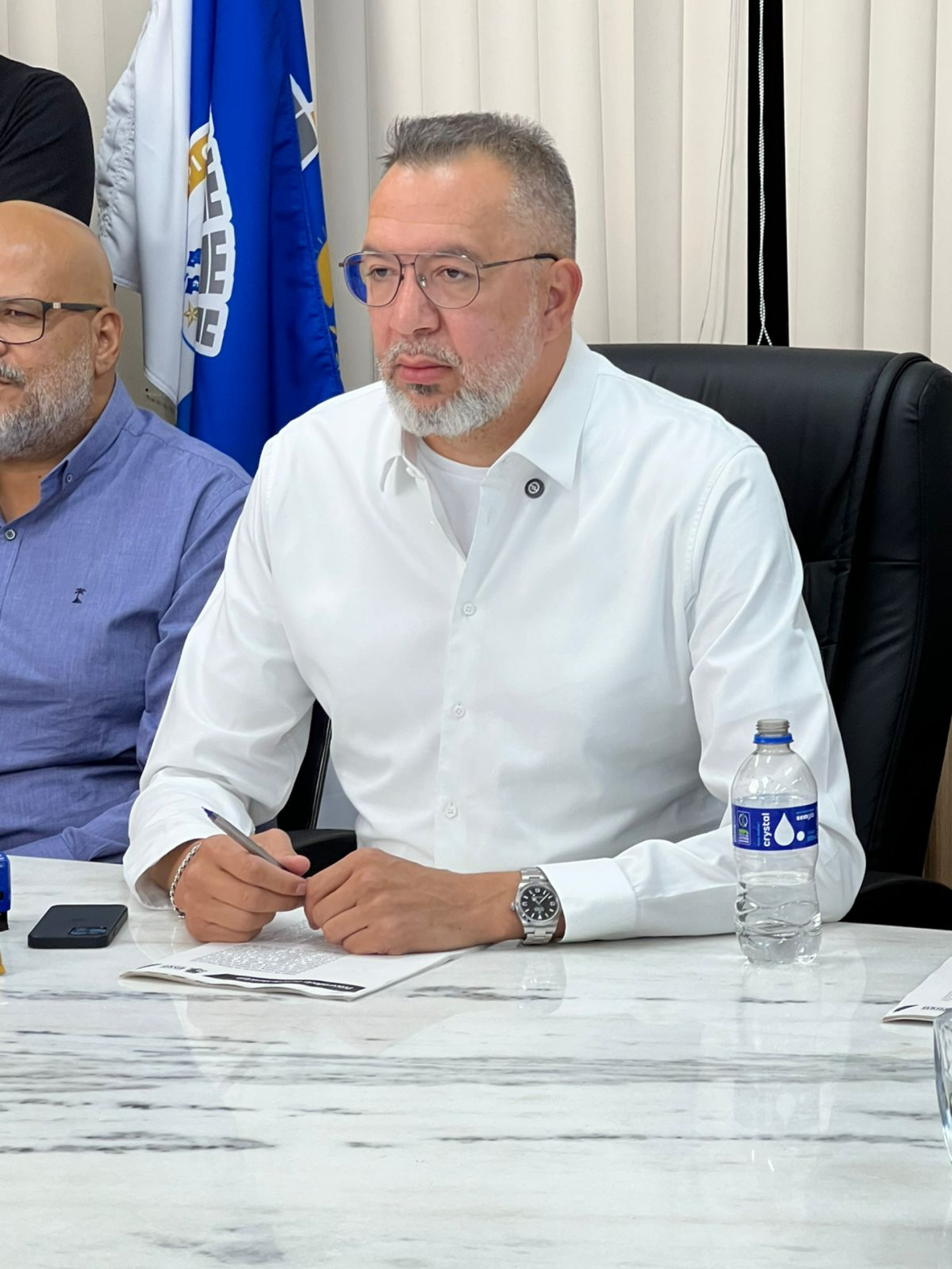 O prefeito M&aacute;rcio Canella anunciou que 60 policiais ir&atilde;o refor&ccedil;ar a  seguran&ccedil;a no munic&iacute;pio - Marcos Paulo / PMBR