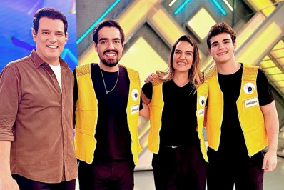 Vídeo! Celso Portiolli leva tortada na cara dos filhos de Faustão