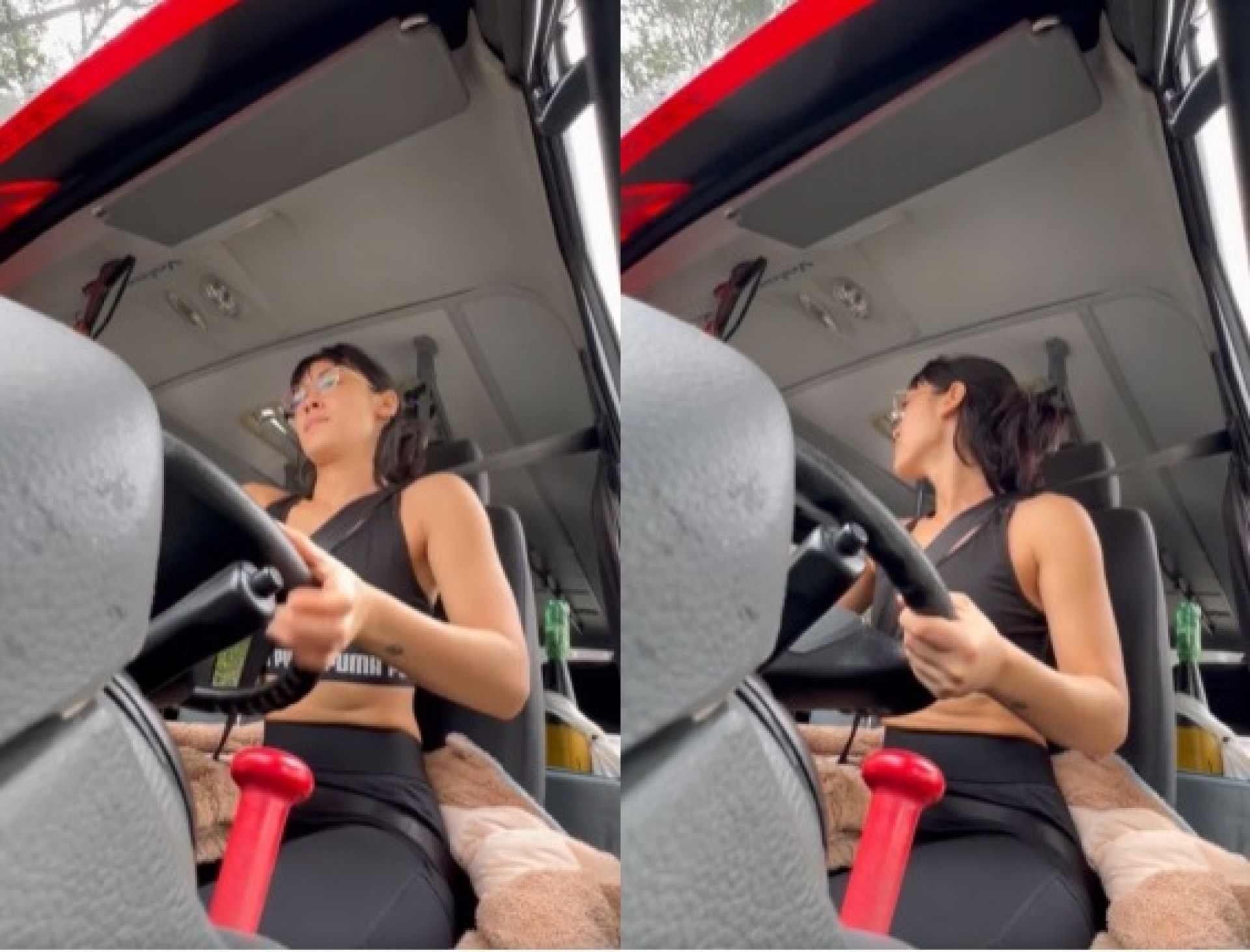 Ana Hikari divulgou vídeo de aula prática de direção  - Reprodução/Instagram 