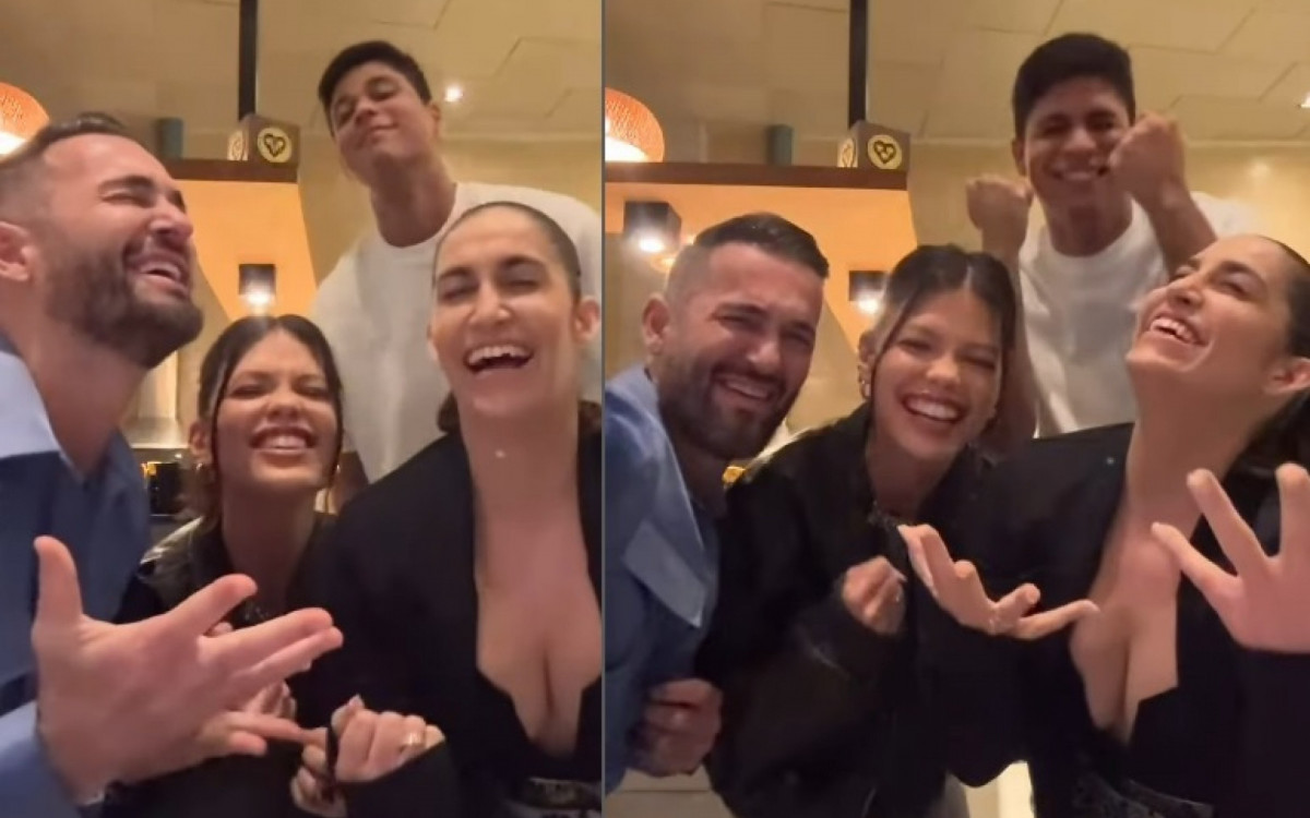 Vit&oacute;ria Strada, Guilherme, Daniele e Diego Hypolito 