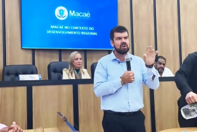 Prefeito de Macaé destaca papel da segurança no avanço regional durante palestra em São Francisco de Itabapoana