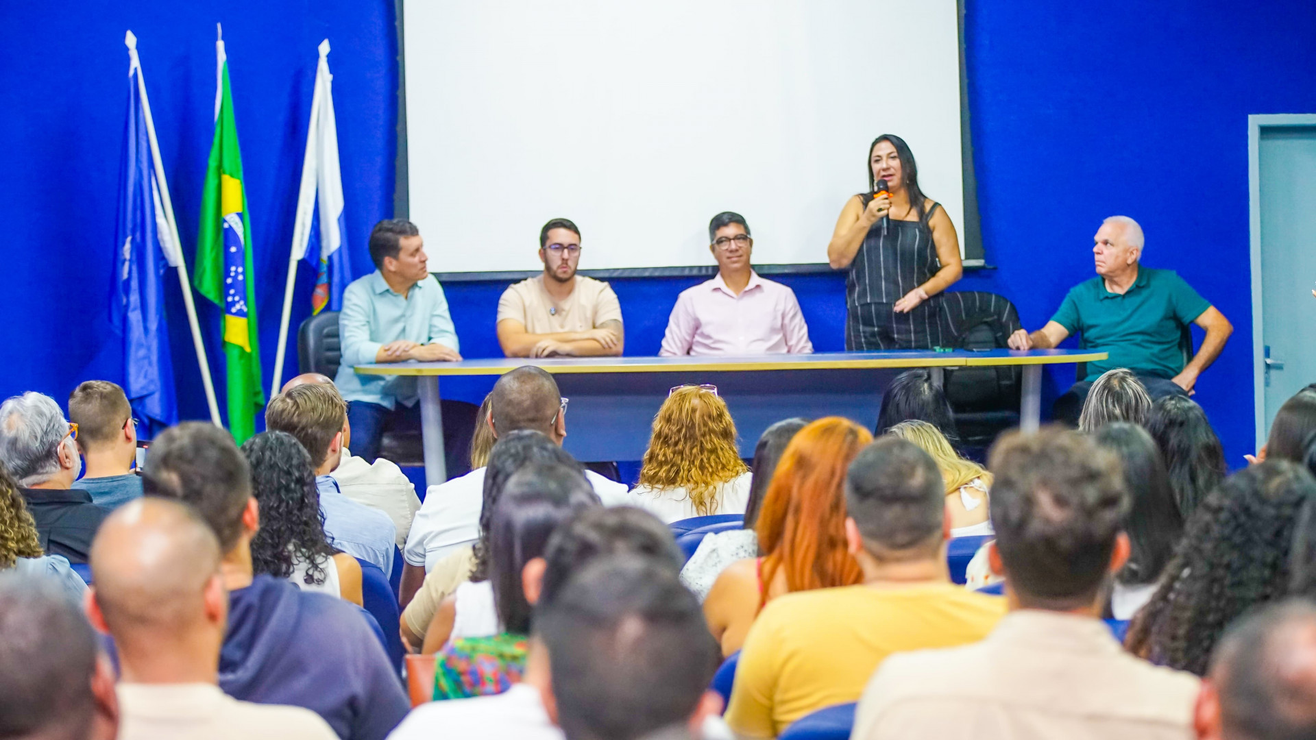 A secret&aacute;ria de Educa&ccedil;&atilde;o, Eneila Lucas, comentou sobre o momento de transforma&ccedil;&atilde;o na educa&ccedil;&atilde;o do munic&iacute;pio - Gilberto Rocha/ PMSJM