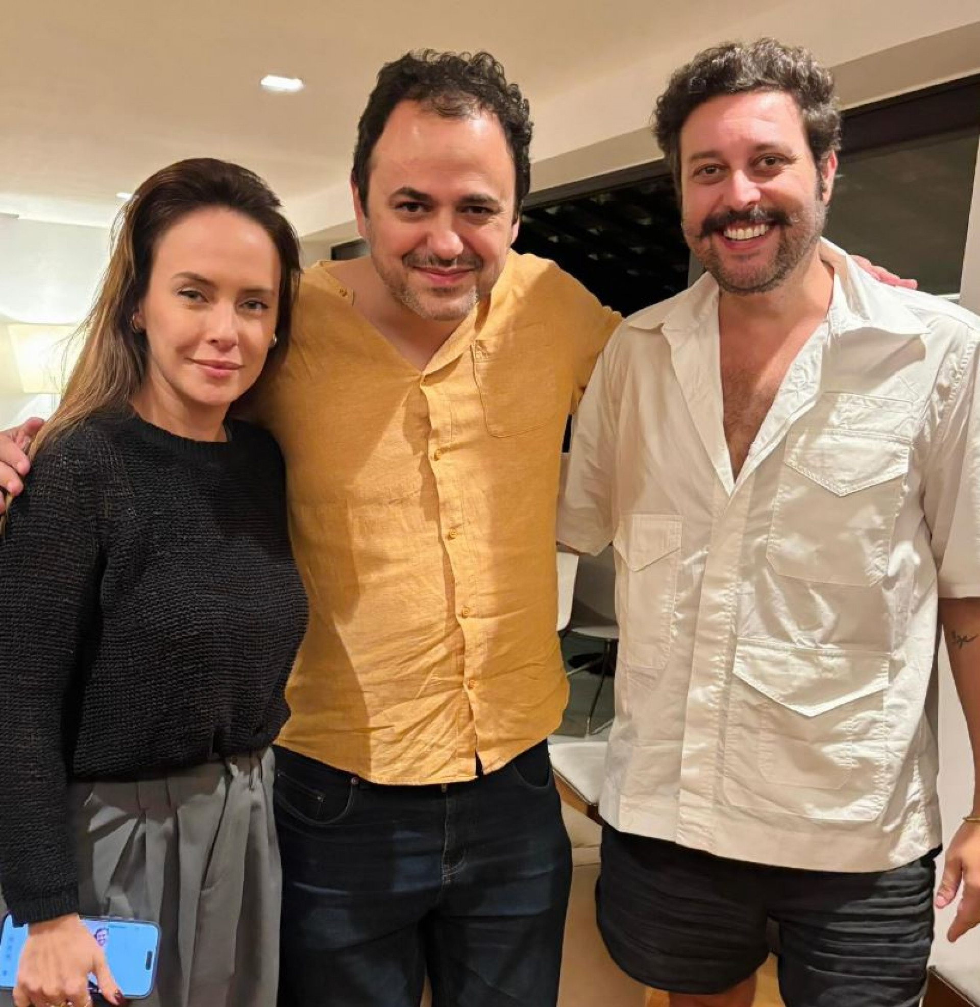 Fernanda Nobre, Glauber e Pedroca Monteiro - Reprodução / Instagram