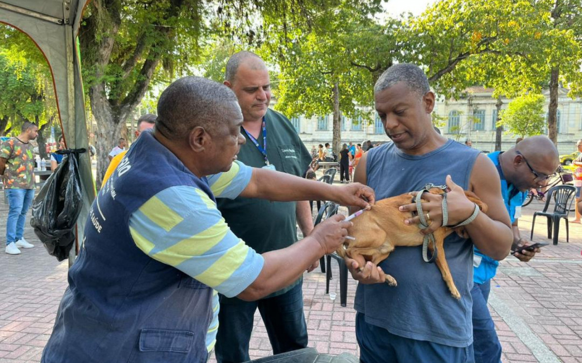 Tutores aproveitam a iniciativa para levar seus pets para vacinar e colocar  microchip 