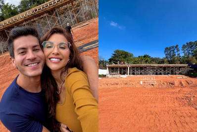 Arthur Aguiar e Jheny Santucci iniciam construção da primeira casa própria