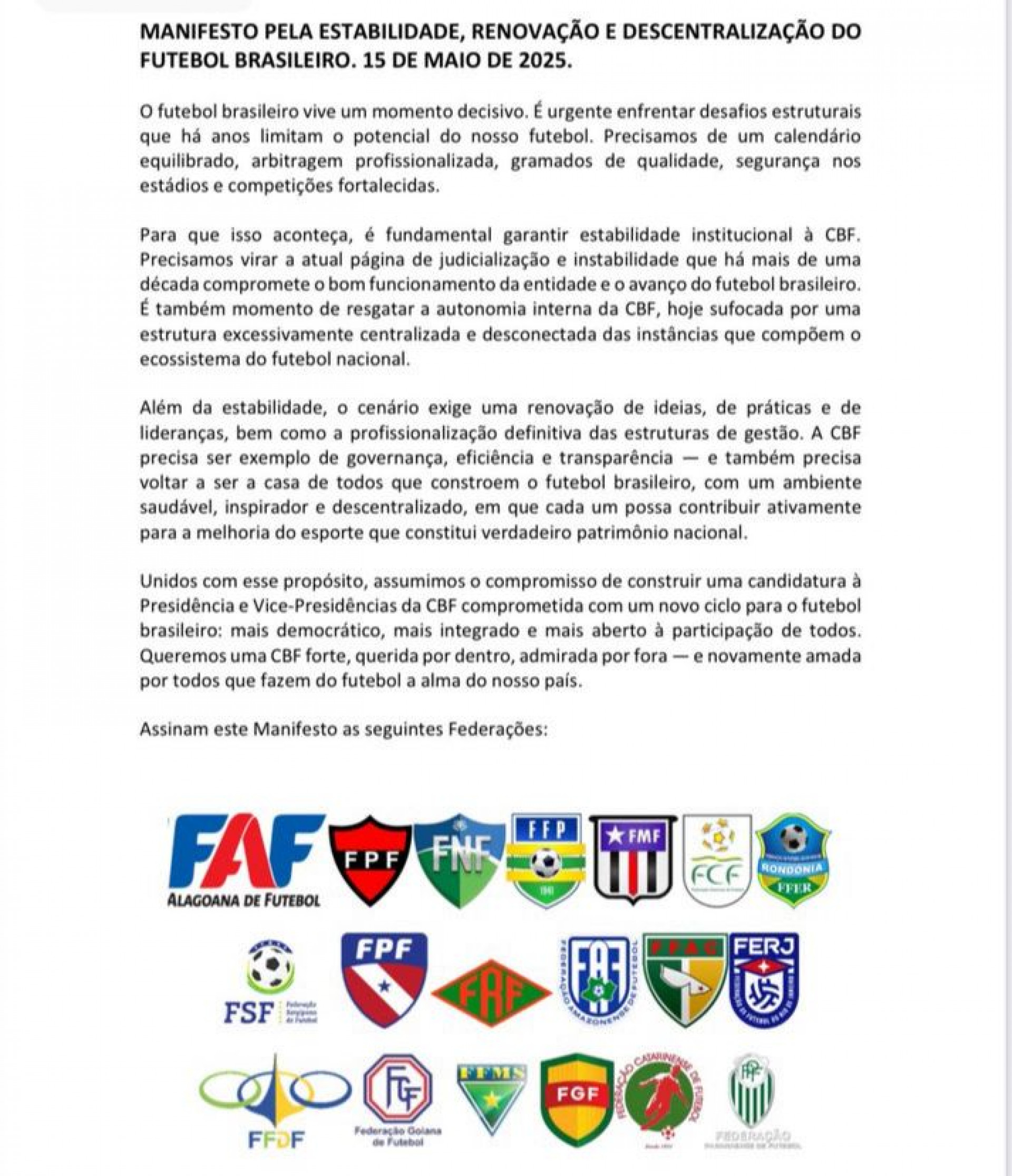 S&oacute; as federa&ccedil;&otilde;es de Amap&aacute;, Bahia, Esp&iacute;rito Santo, Mato Grosso, Minas Gerais, Pernambuco, S&atilde;o Paulo e Tocantins n&atilde;o assinaram - Reprodu&ccedil;&atilde;o