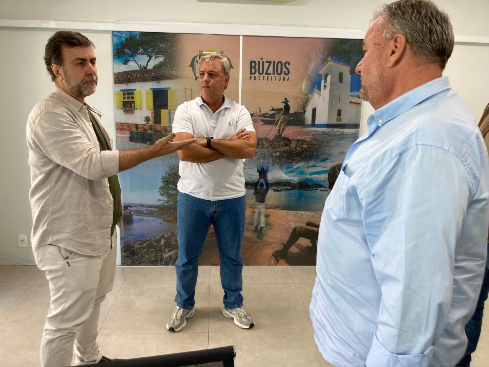 Marcelo Freixo, Alexandre Martins e Thomas Weber (da esquerda para a direita) - ASCOM