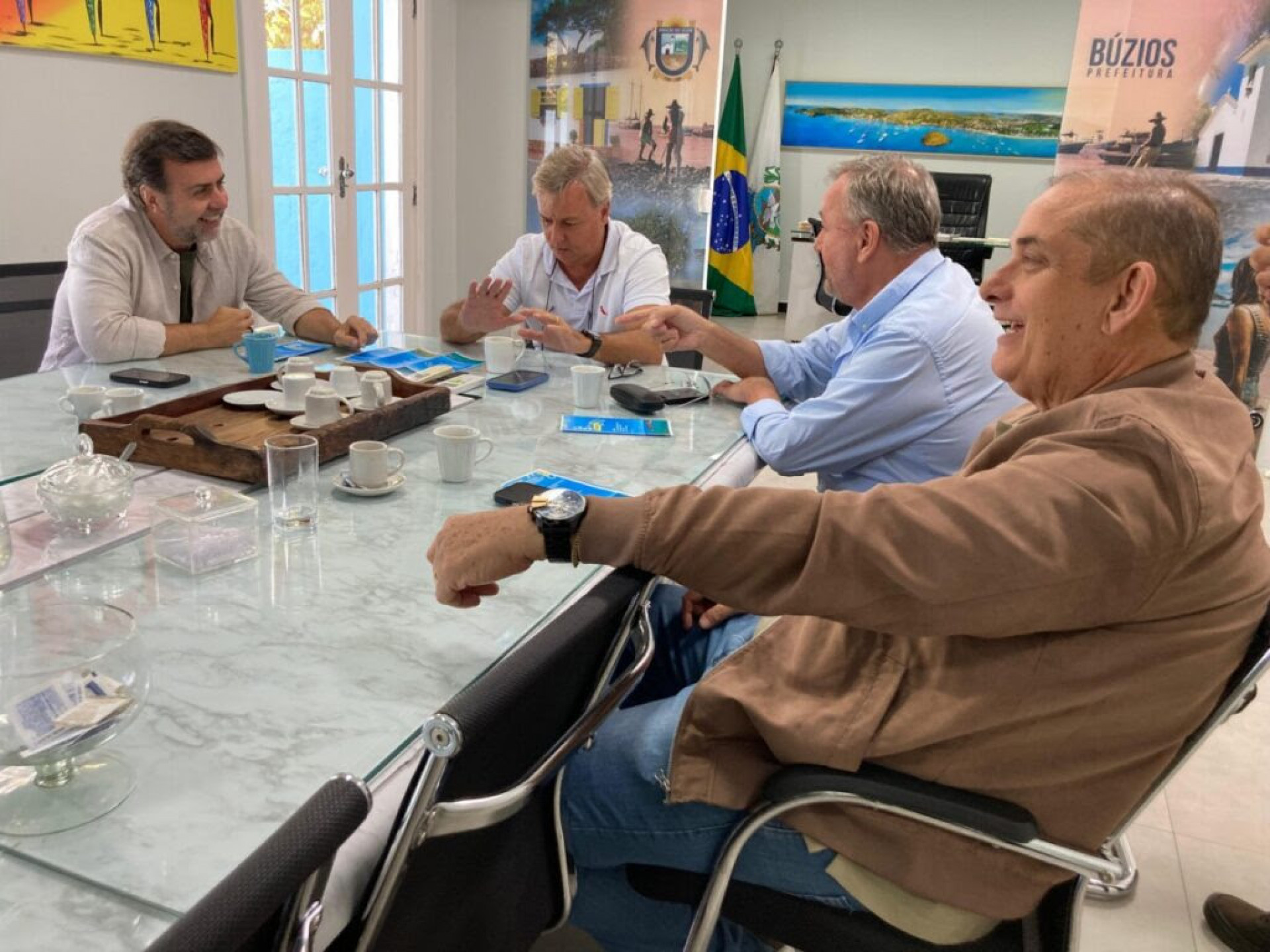 Marcelo Freixo, Alexandre Martins, Thomas Weber e Marcus Vallerius (da esquerda para a direita) - ASCOM