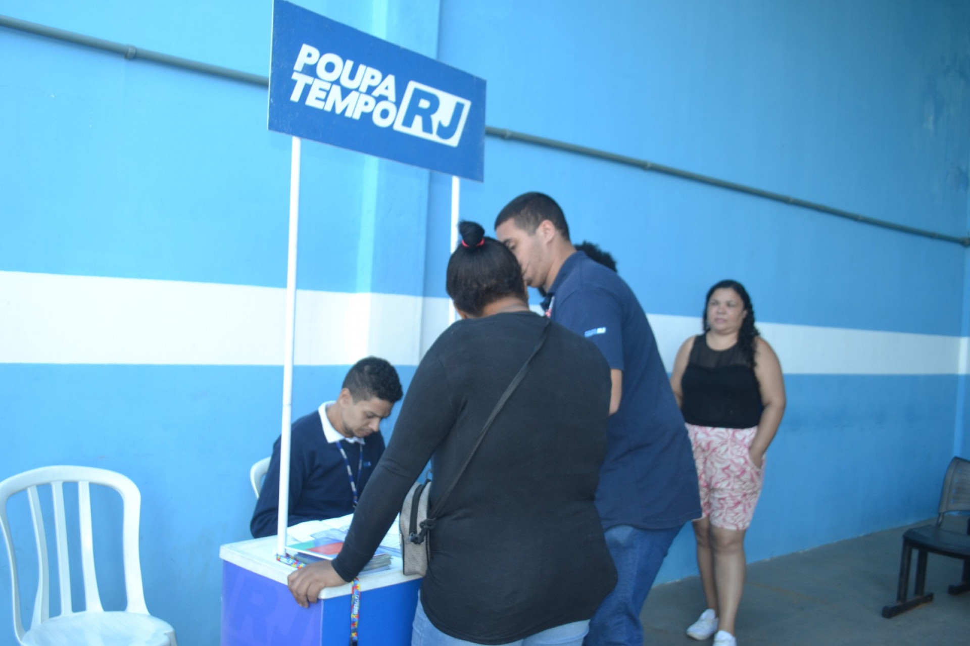 Atendentes do Poupatempo tamb&eacute;m estiveram presentes - Elias Nic&aacute;cio/ PMSJM