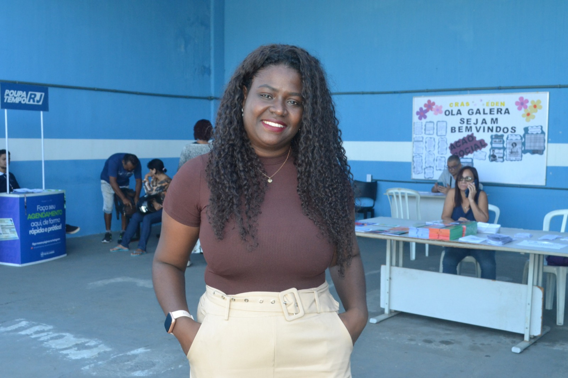 A coordenadora do CRAS &Eacute;den, Larissa Ribeiro Santos - Elias Nic&aacute;cio/ PMSJM