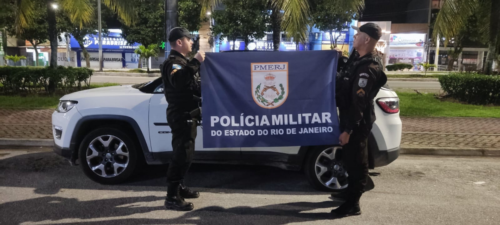 Ve&iacute;culo recuperado e armamento apreendido ap&oacute;s opera&ccedil;&atilde;o eficiente da Pol&iacute;cia Militar com apoio do CPRV - Foto: Divulga&ccedil;&atilde;o