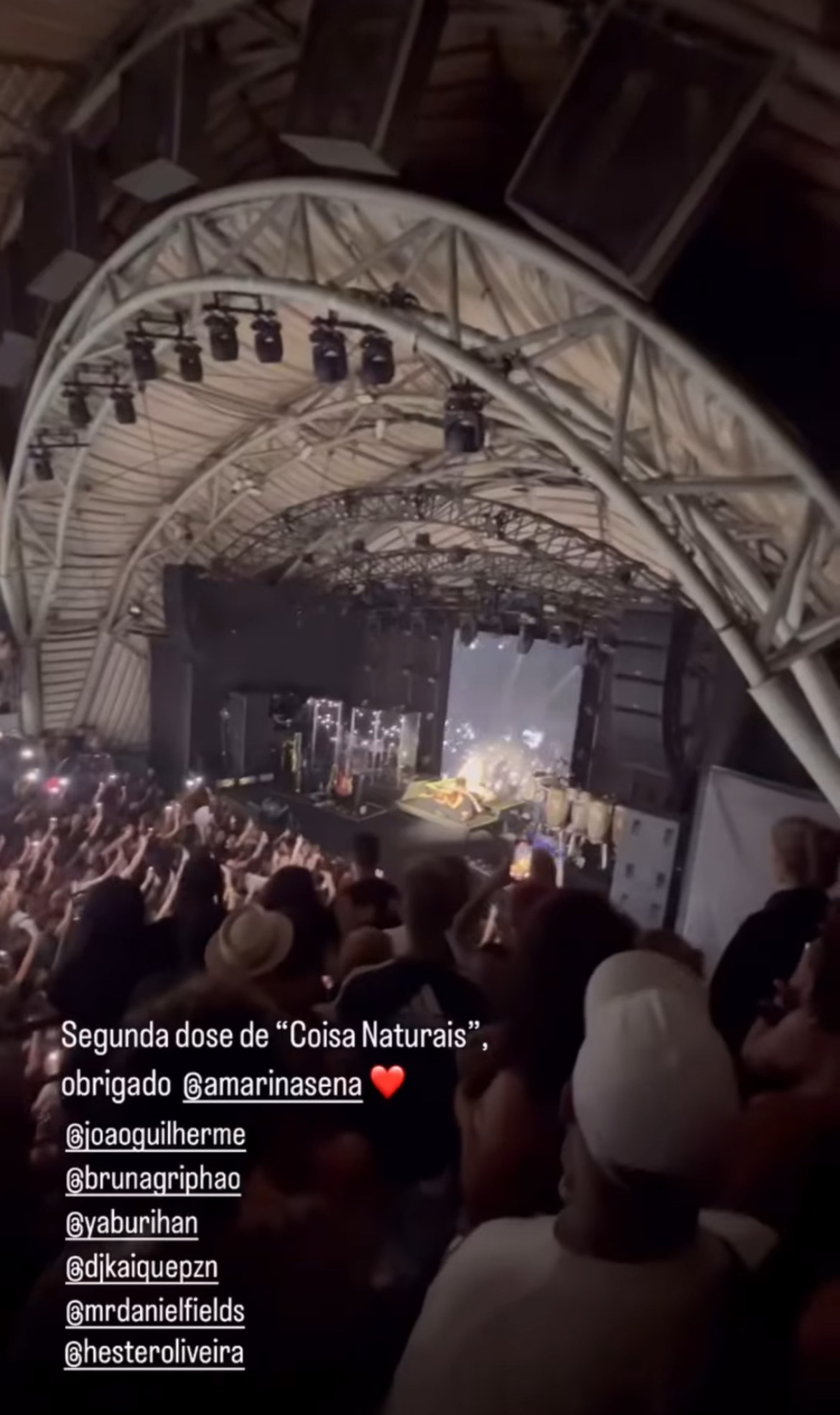 Bruna Griphao também curtiu show de Marina Sena no Rio - Reprodução / Instagram